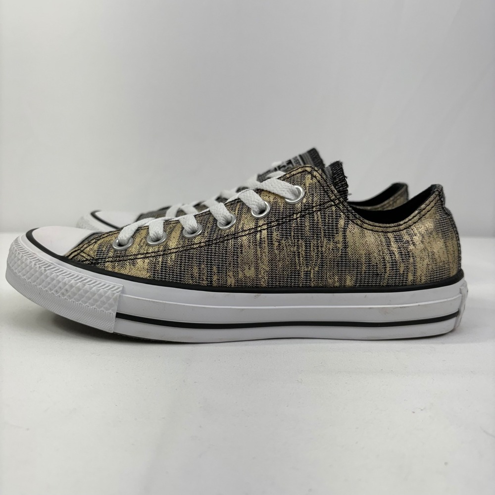 Converse Chuck Taylor All Star Low Gold Black Metallic Tweed 540228F Womens 7